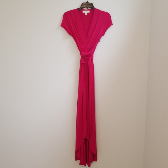 Michael Kors Wrap-Style Hi-Lo Maxi Dress - Picture 1 of 5
